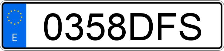 Numer rejestracyjny 0358DFS posiada CITROEN XSARA