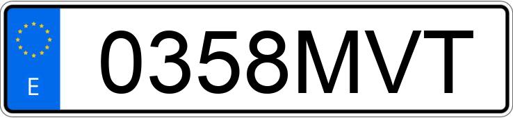 Numer rejestracyjny 0358MVT posiada SKODA FABIA
