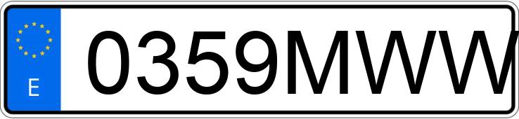 Numer rejestracyjny 0359MWW posiada AUDI A6