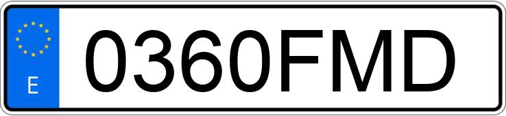 Numer rejestracyjny 0360FMD posiada BMW SERIE 3