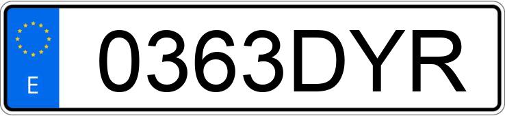 Numer rejestracyjny 0363DYR posiada CITROEN C3