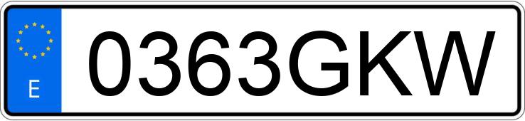 Numer rejestracyjny 0363GKW posiada VOLKSWAGEN PASSAT