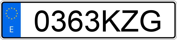 Numer rejestracyjny 0363KZG posiada AUDI Q3