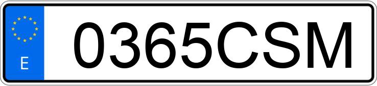 Numer rejestracyjny 0365CSM posiada SKODA OCTAVIA