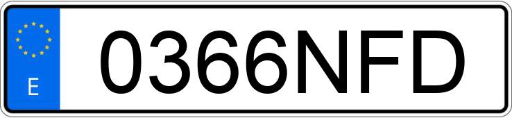 Numer rejestracyjny 0366NFD posiada VOLKSWAGEN CADDY