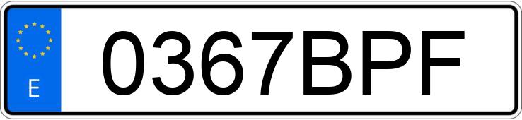 Numer rejestracyjny 0367BPF posiada SEAT IBIZA