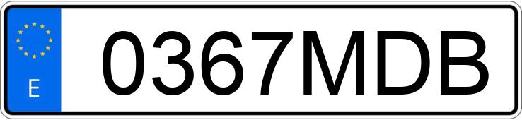 Numer rejestracyjny 0367MDB posiada DS DS4