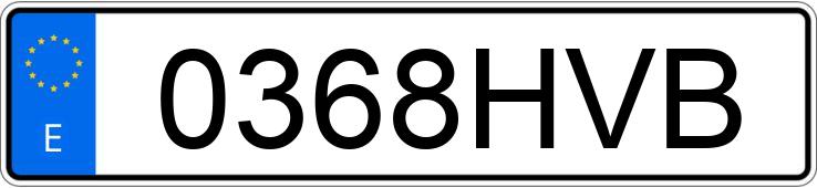 Numer rejestracyjny 0368HVB posiada DAF XF