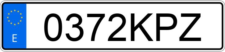 Numer rejestracyjny 0372KPZ posiada RENAULT KANGOO