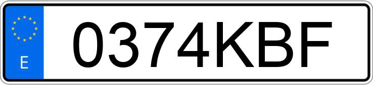 Numer rejestracyjny 0374KBF posiada MERCEDES B (246/242)