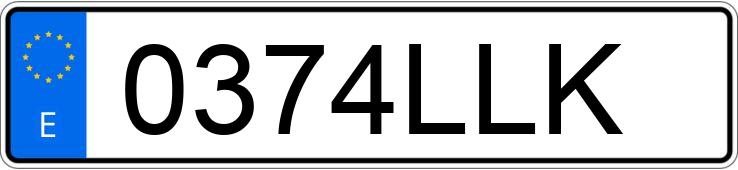 Numer rejestracyjny 0374LLK posiada VOLKSWAGEN TOURAN Numer rejestracyjny 0374LLK posiada VOLKSWAGEN TOURAN