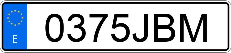 Numer rejestracyjny 0375JBM posiada YAMAHA MT 125