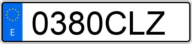 Numer rejestracyjny 0380CLZ posiada PEUGEOT 106