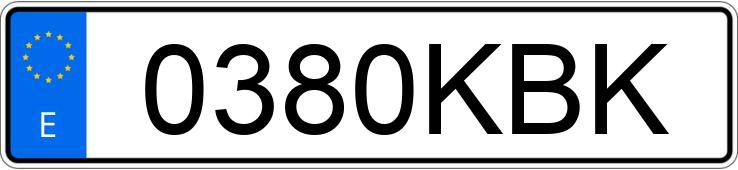 Numer rejestracyjny 0380KBK posiada KIA CEED