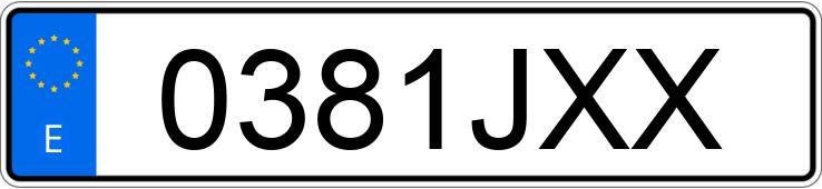 Numer rejestracyjny 0381JXX posiada RENAULT TALISMAN