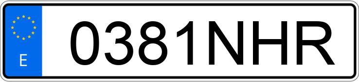 Numer rejestracyjny 0381NHR posiada PEUGEOT PARTNER Numer rejestracyjny 0381NHR posiada PEUGEOT PARTNER