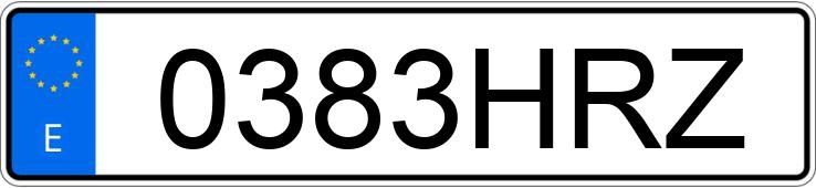 Numer rejestracyjny 0383HRZ posiada TOYOTA AYGO