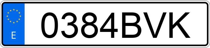 Numer rejestracyjny 0384BVK posiada VOLKSWAGEN GOLF Numer rejestracyjny 0384BVK posiada VOLKSWAGEN GOLF