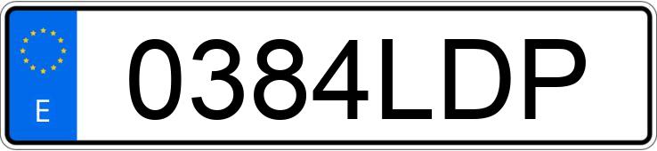 Numer rejestracyjny 0384LDP posiada RENAULT TALISMAN