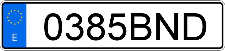 Numer rejestracyjny 0385BND posiada MITSUBISHI 3000 GT