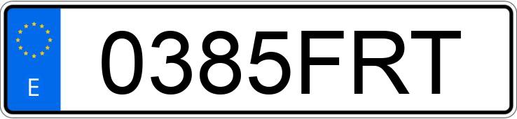 Numer rejestracyjny 0385FRT posiada BMW SERIE 3