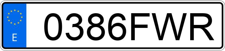 Numer rejestracyjny 0386FWR posiada SUZUKI GRAND VITARA Numer rejestracyjny 0386FWR posiada SUZUKI GRAND VITARA