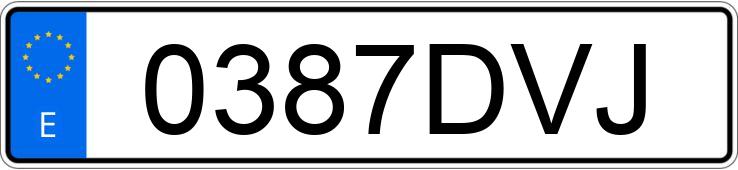 Numer rejestracyjny 0387DVJ posiada BMW SERIE 1