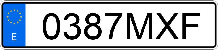 Numer rejestracyjny 0387MXF posiada BMW SERIE 5