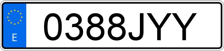 Numer rejestracyjny 0388JYY posiada OPEL CORSA