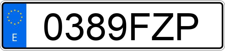 Numer rejestracyjny 0389FZP posiada AUDI Q7