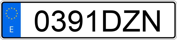 Numer rejestracyjny 0391DZN posiada CITROEN C3