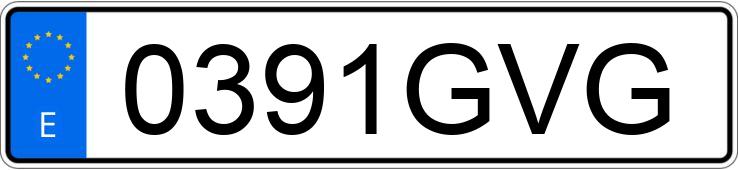 Numer rejestracyjny 0391GVG posiada BMW SERIE 3