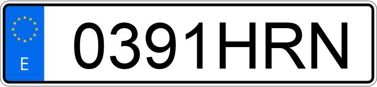 Numer rejestracyjny 0391HRN posiada FORD CUSTOM TOURNEO