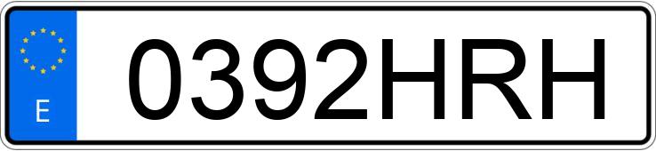 Numer rejestracyjny 0392HRH posiada BMW SERIE 3