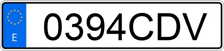 Numer rejestracyjny 0394CDV posiada CITROEN XSARA