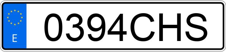 Numer rejestracyjny 0394CHS posiada YAMAHA TT 600