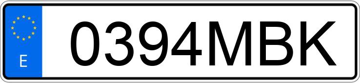 Numer rejestracyjny 0394MBK posiada CITROEN JUMPER