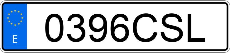 Numer rejestracyjny 0396CSL posiada BMW SERIE 3