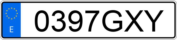 Numer rejestracyjny 0397GXY posiada SEAT IBIZA Numer rejestracyjny 0397GXY posiada SEAT IBIZA