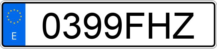 Numer rejestracyjny 0399FHZ posiada FORD FIESTA