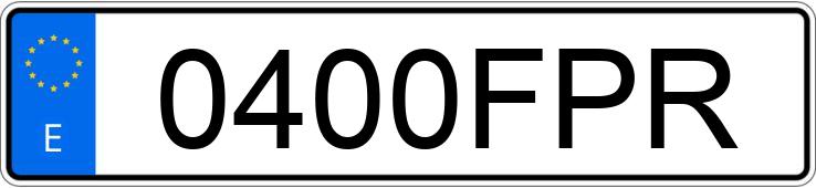 Numer rejestracyjny 0400FPR posiada SEAT ALTEA