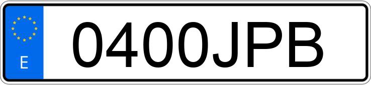 Numer rejestracyjny 0400JPB posiada BMW SERIE 3