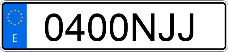 Numer rejestracyjny 0400NJJ posiada EBRO S700