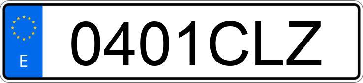 Numer rejestracyjny 0401CLZ posiada PEUGEOT 206