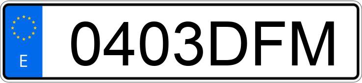 Numer rejestracyjny 0403DFM posiada VOLKSWAGEN CADDY