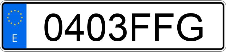 Numer rejestracyjny 0403FFG posiada PEUGEOT PARTNER