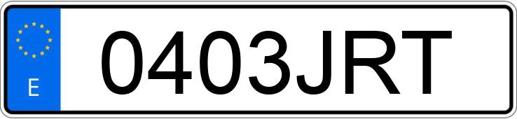 Numer rejestracyjny 0403JRT posiada VOLKSWAGEN TIGUAN