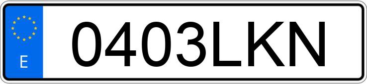 Numer rejestracyjny 0403LKN posiada JAGUAR F PACE