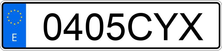 Numer rejestracyjny 0405CYX posiada OPEL ASTRA