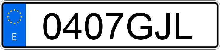 Numer rejestracyjny 0407GJL posiada MITSUBISHI LANCER